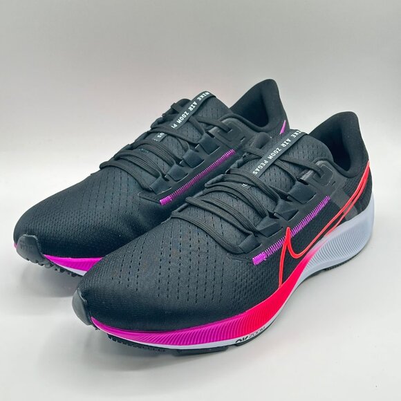 Men's Nike Air Zoom Pegasus 38  Black Hyper Violet CW7356-011 Size 12 - Picture 2 of 12